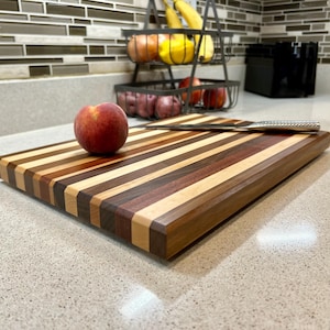Handmade wood cutting board for chefs, home cooking, and everyday use. Perfect holiday gift