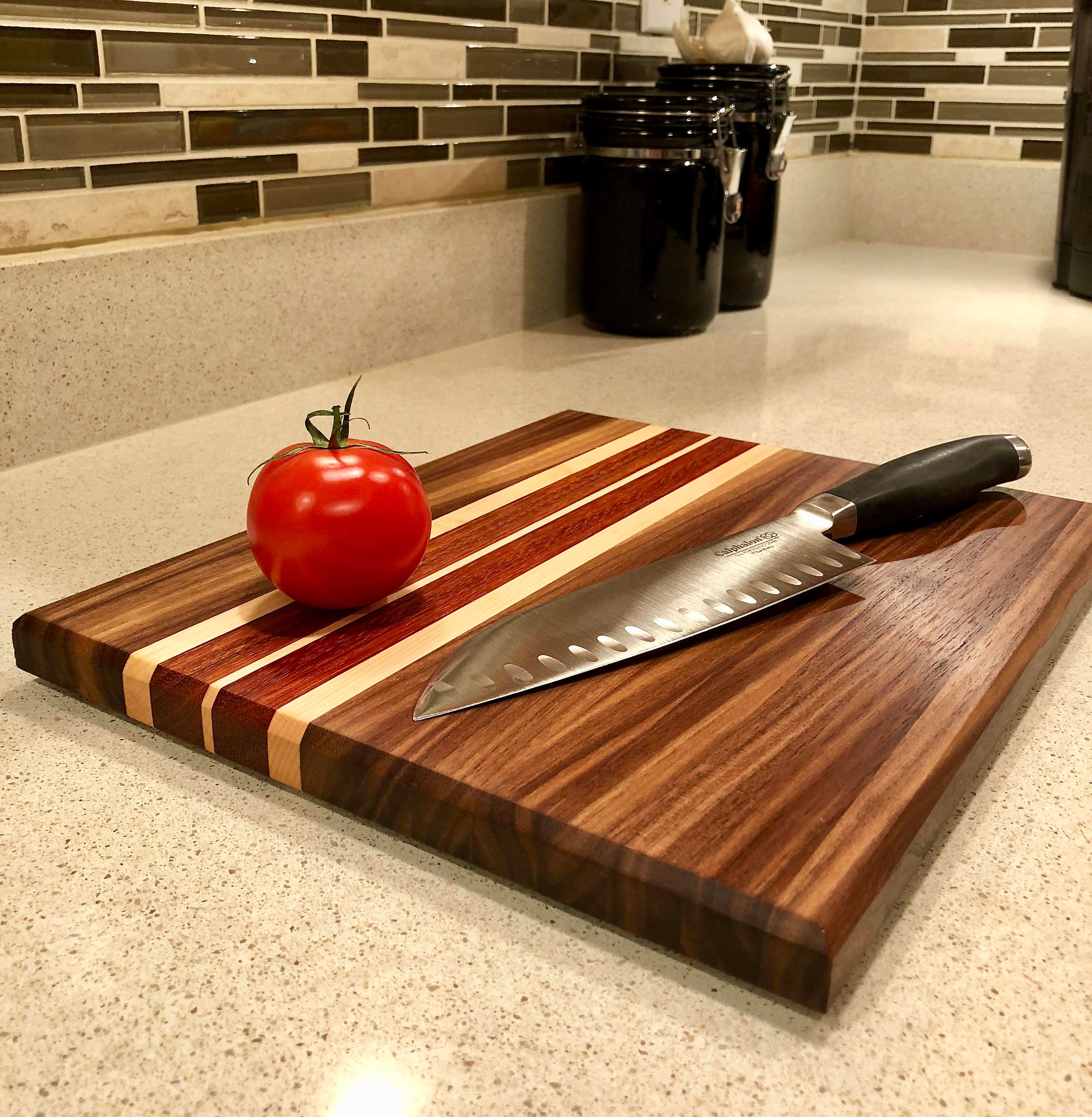 Handmade Wood Cutting Board: Black Walnut, Sugar Maple, and Jatoba for  Chefs and Home Cooks, Gift for Housewarming, Weddings, Holidays 