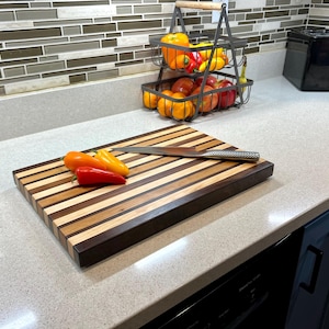 Handmade wood cutting board for chefs, home cooking, and everyday use. Perfect holiday gift