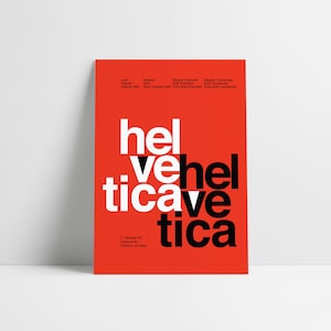 Helvetica Suisse Typographic Specimen Premium Matte Print
