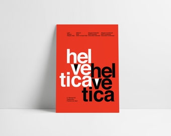 Helvetica Suisse Typographic Specimen Premium Matte Print