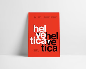 Helvetica-poster | Zwitserse typografische exemplaarkunstdruk