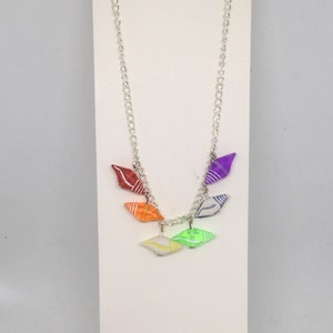 Rainbow seashell necklace