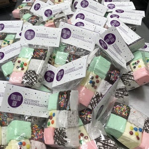 Handcrafted Gourmet Marshmallow Variety Bag, Made from Scratch Marshmallows, Flavored Marshmallows, Marshmallow Sweet Treat Bag