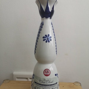 Clase Azul Flasche Tequila Reposado no Anejo no Don Julio Hand gemacht blau weiß wie Glas dekorative Karaffe Karaffe Weihnachtsgeschenk Geschenk Bild 7