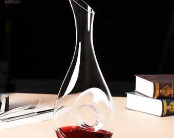 Red Wine Decanter 1L Modern Crystal Glass swan neck Shaped Design Wine Decanter Vintage Luxurious Wine Bottle Barware birthday present gift