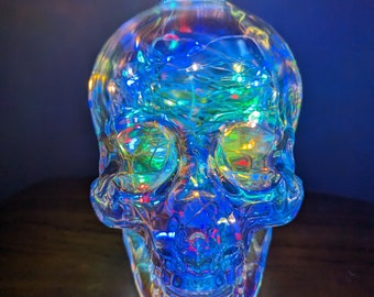 Crystal Head vodka skull lamp AURORA 100 leds Dan Aykroyd remote control Present gift gadget skull bottle led lamp table lamp bedside UK/USB