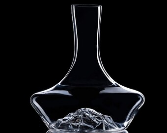 Red Wine Decanter 1.5L Carafe Crystal Glass Iceberg Rock Design Hand Blown White Wine Bottle Fancy Birthday Present Gift Lead Free Luxurious