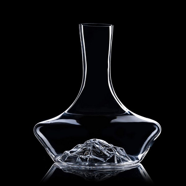 Carafe à vin rouge 1,5 L Carafe en verre de cristal Iceberg Rock Design Bouteille de vin blanc soufflée à la main Cadeau d'anniversaire fantaisie Cadeau sans plomb Luxueux