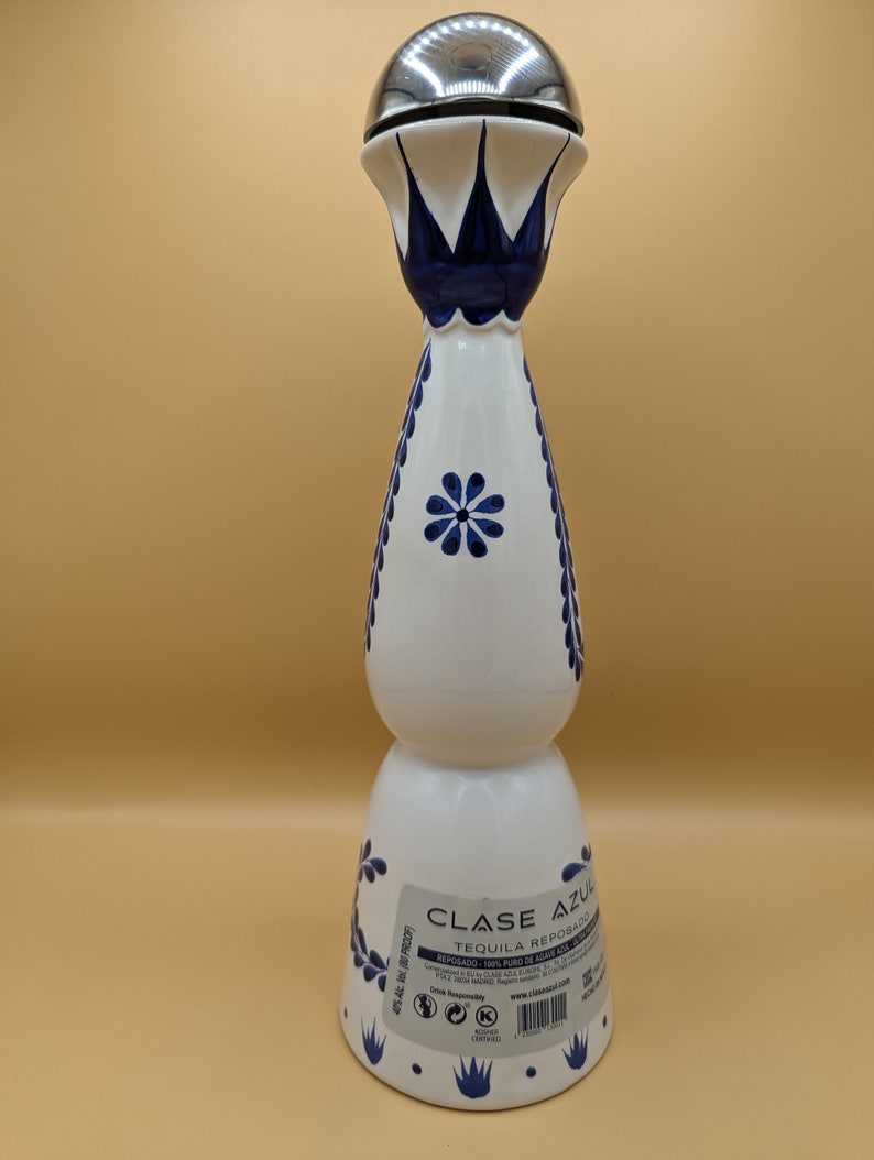 Bouteille de tequila bleu clase reposado no Anejo no don julio art en céramique fait main comme du verre carafe décorative carafe cadeau de Noël image 6