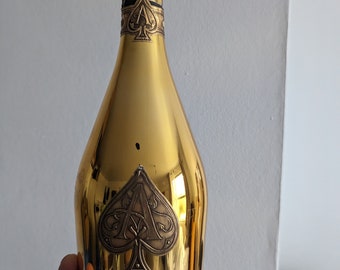 Bouteille de champagne Ace of Spade 750 ml or Armand de Brignac vide décorative