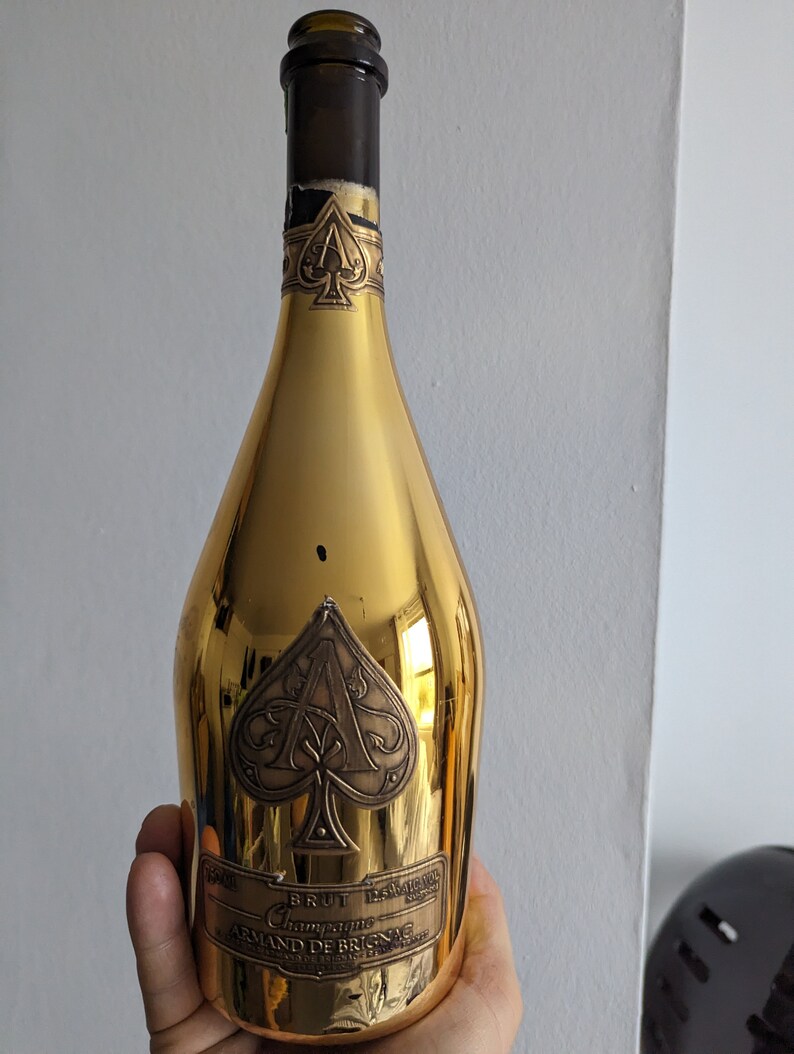 Bouteille de champagne Ace of Spade 750 ml or Armand de Brignac vide décorative image 1