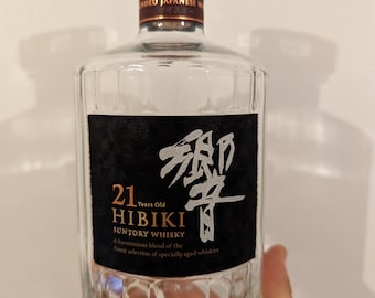 Hibiki 21 whisky bottle Suntory Japanese Whisky no 17 no harmony decorative decanter carafe birthday present gift Empty excellent