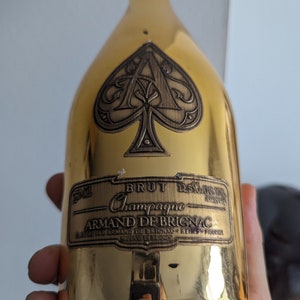 Bouteille de champagne Ace of Spade 750 ml or Armand de Brignac vide décorative image 2