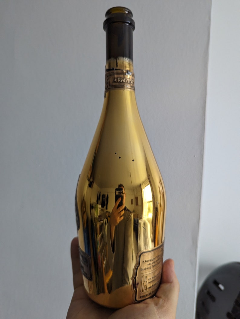 Bouteille de champagne Ace of Spade 750 ml or Armand de Brignac vide décorative image 4