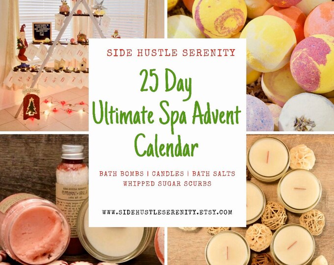 Ultimate Serenity Advent Calendar Bath Bombs Candles Bath Salts Whipped