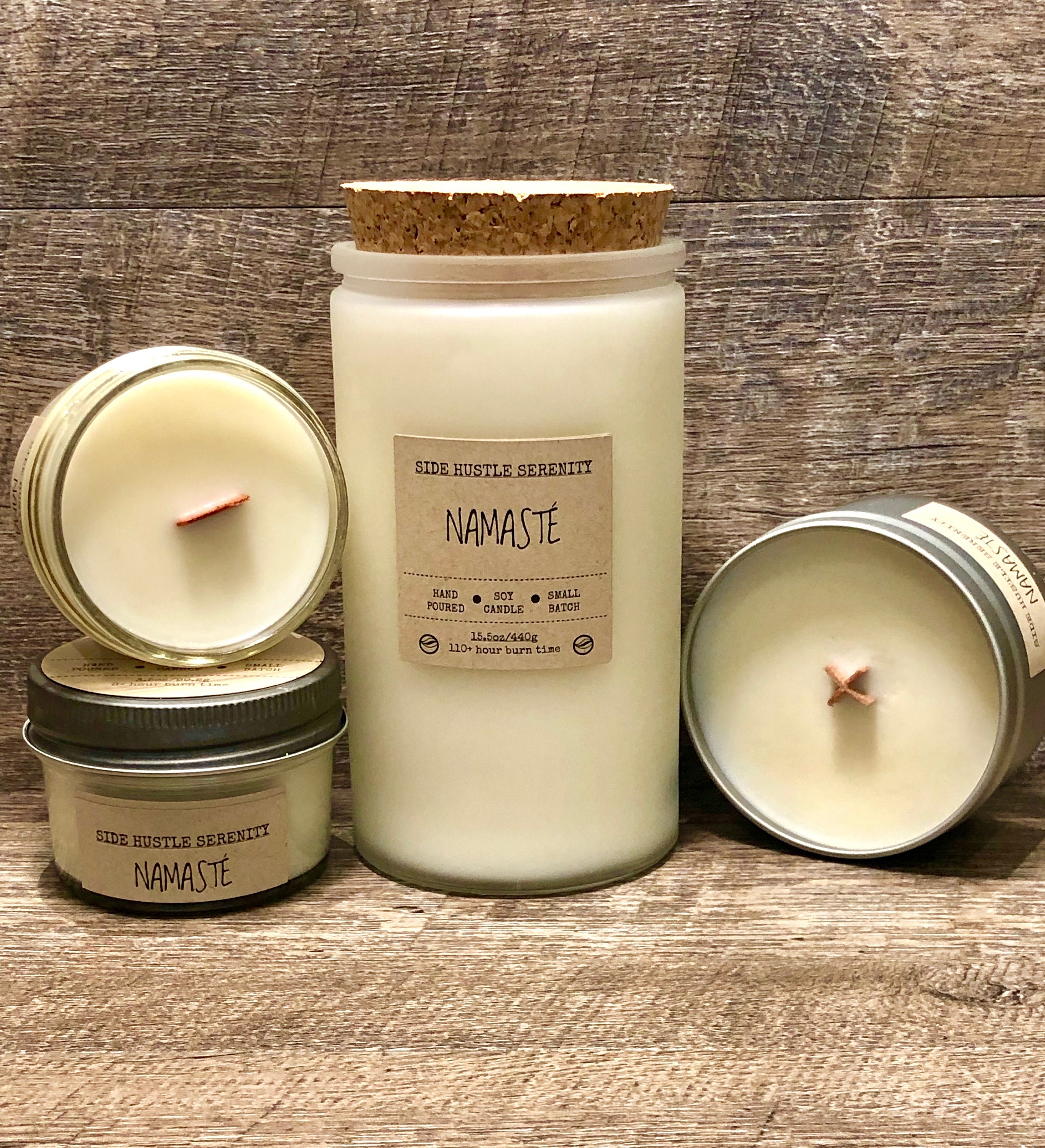 NAMASTE CANDLE / Citrus Floral Scented Soy Candle / 6.5oz Etsy