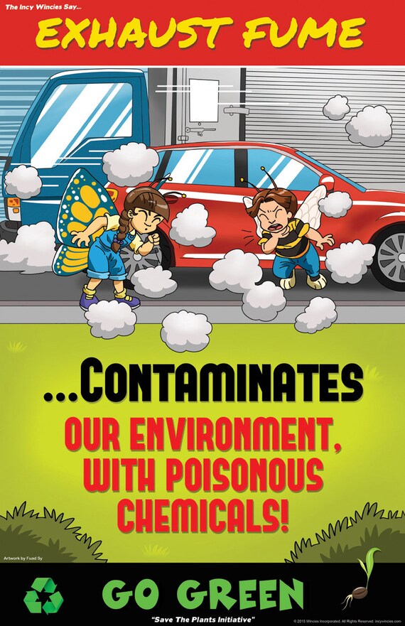Exhaust Fume Environmental Poster Carbon Emissions Car