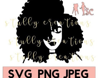 Color me curly woman Curly hair png svg jpeg jpg file