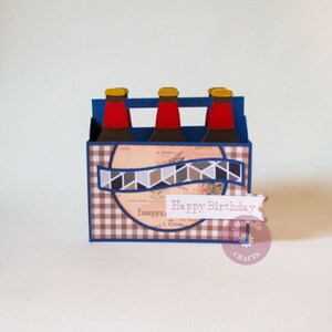 Handmade Birthday Card: 3D pop up, Beer Bottle Crate,