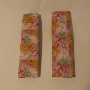 Floral Adult Seat Belt Cover Set for Car, Cute Boho Interior Decor, Steering Wheel Cover, Full Vehicle Set, Rear Front Back Seat