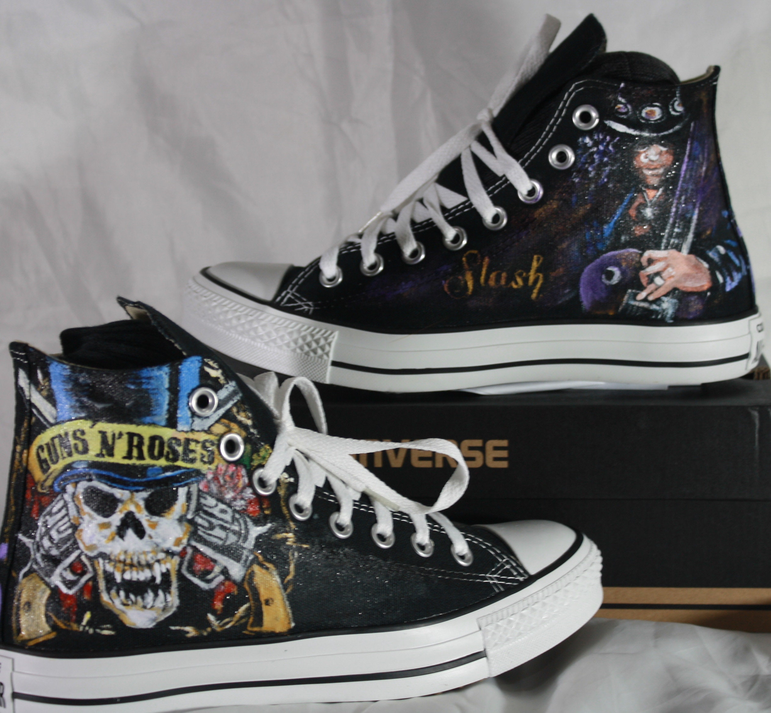 Custom Painting on Converse Shoes. Guns N Roses or Any Theme. - Etsy