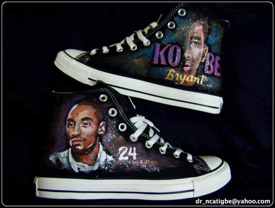 kobe painted shoes