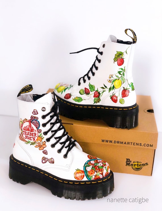 Painting on Doc Martens. Professional Fee Only. Client - Etsy