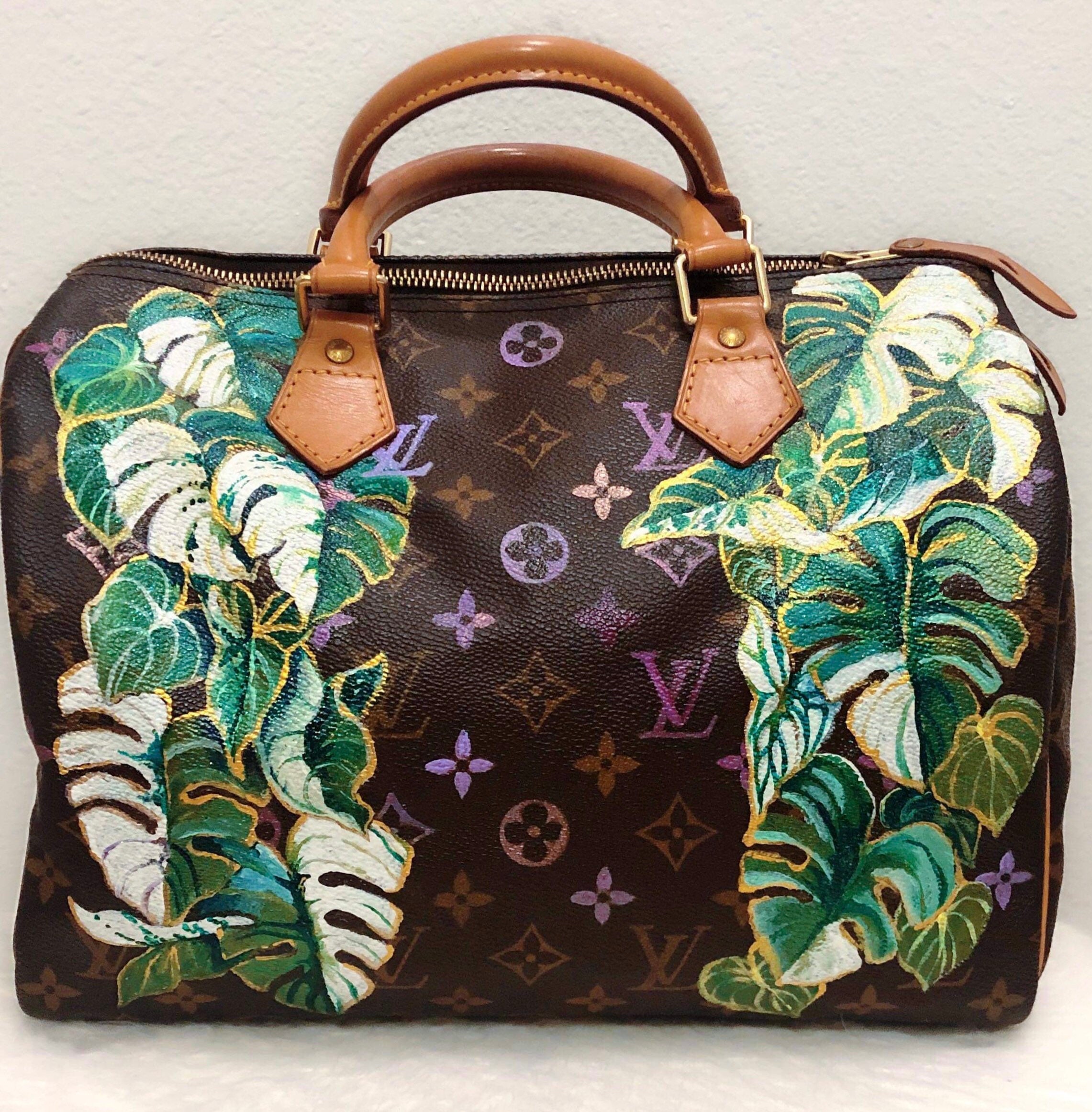 Louis Vuitton, Bags, Lv Customized With Hand Painted Art Addons