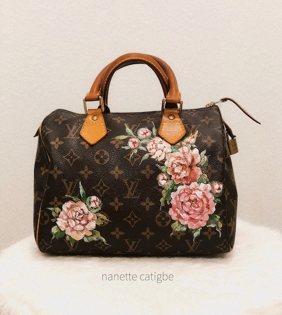 Louis Vuitton Women's Speedy Custom Painted Handbag