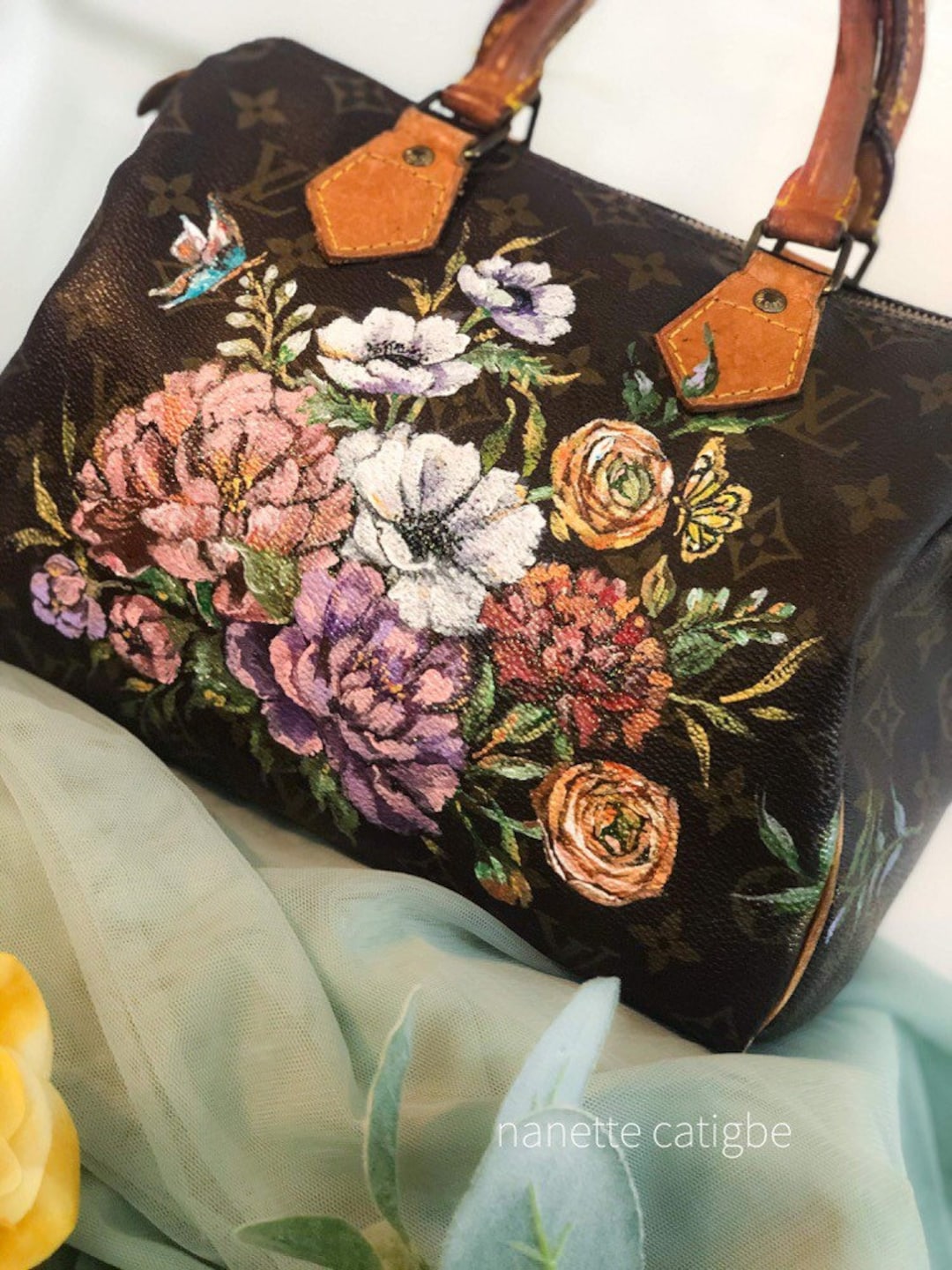 Louis Vuitton Custom Painted Pouchette