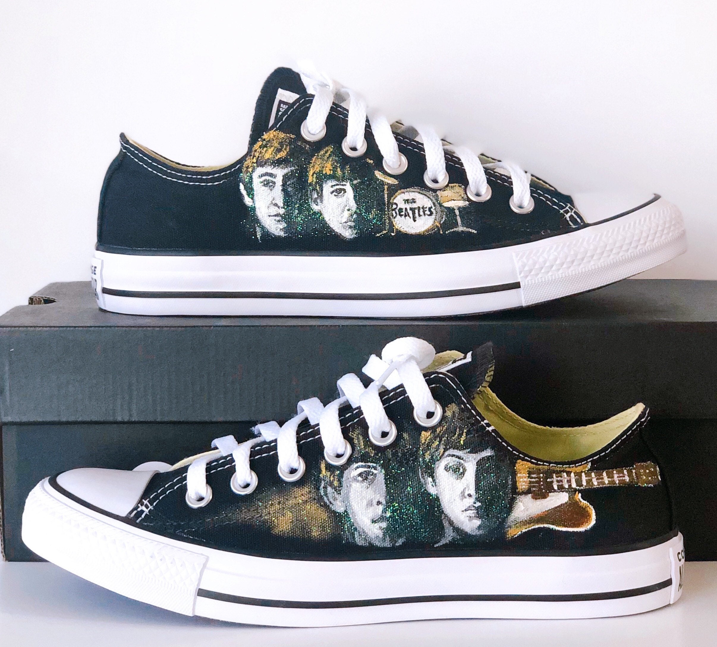 Hand Painted Beatles Shoes. Painted Beatles on Converse Shoes. - Etsy  Australia