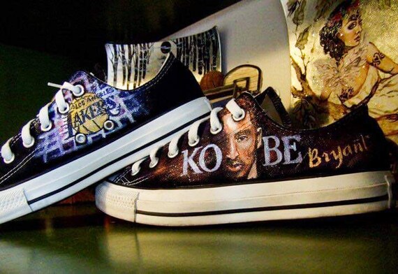 kobe painted shoes