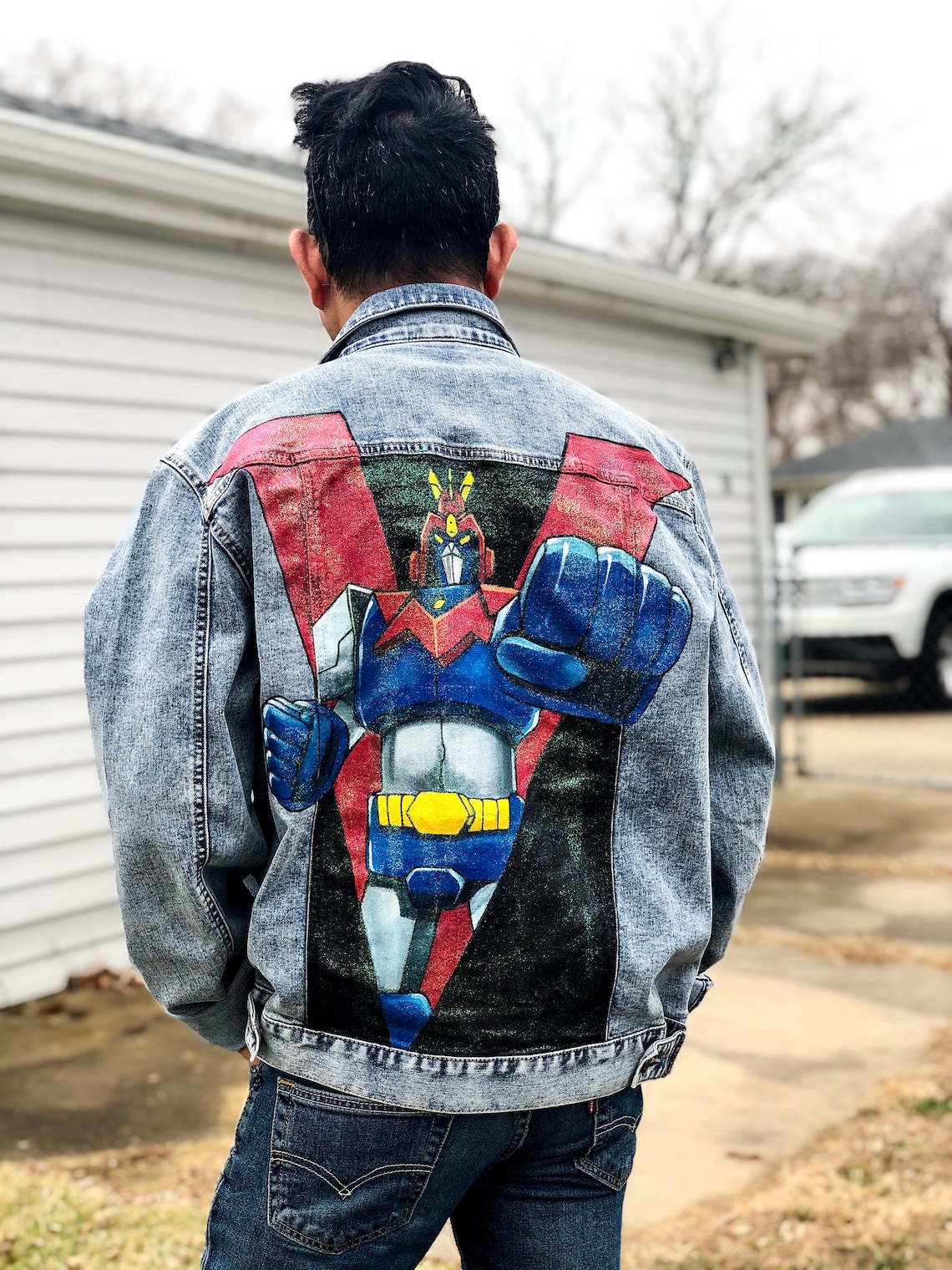 custom painted jean jacket
