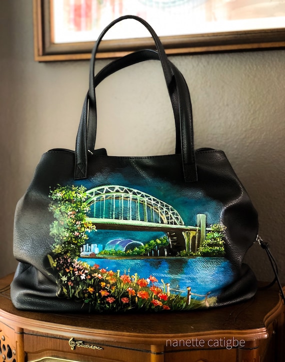 custom painted purse