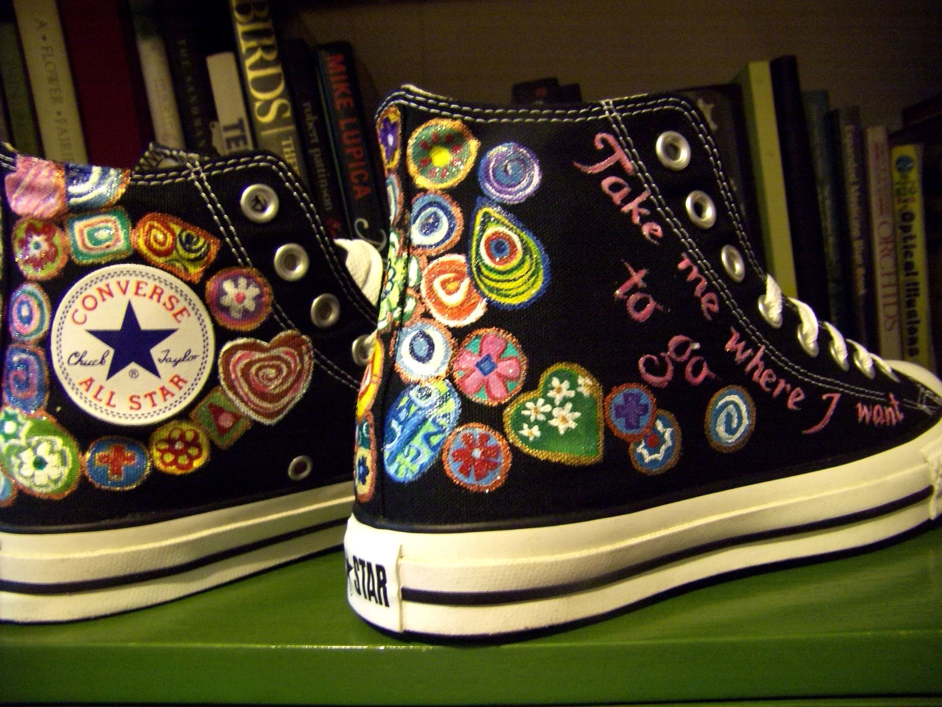 Hand Painted Converse Hand Painted Shoes Murano -