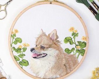 Custom Hand Embroidery Pet Portrait | Pet Memorial | Photo to Embroidery | Unique Pet Lover Gift