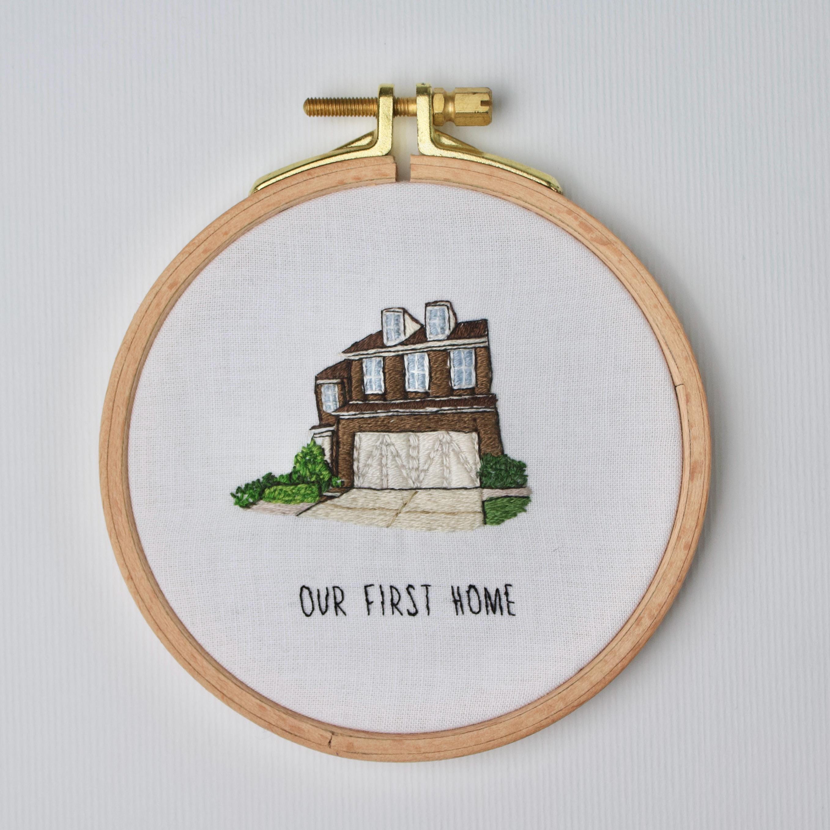 Custom Embroidered House Portrait, Personalized Home Keepsake Gift - Etsy