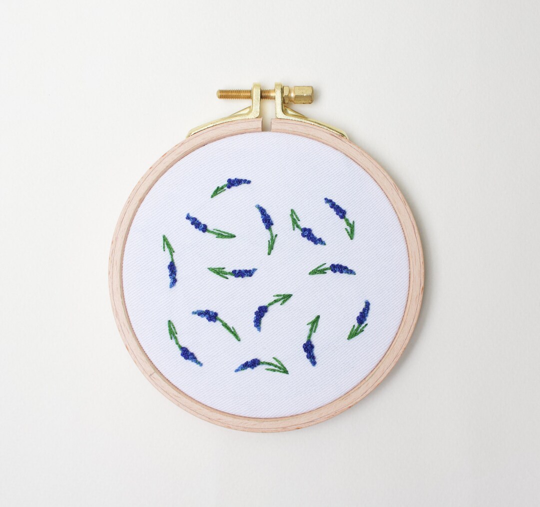 Finished Floral Embroidery Wall Art 4 Inch Hoop Spring Flower Botanical