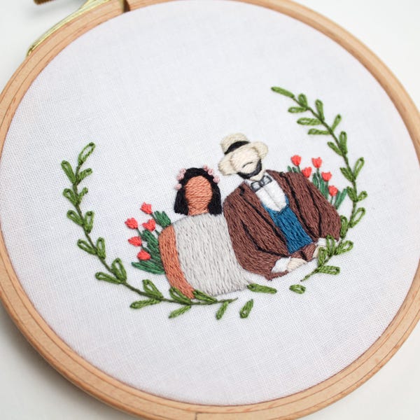 Custom Portrait Embroidery from Photo - Personalized Portrait Gifts