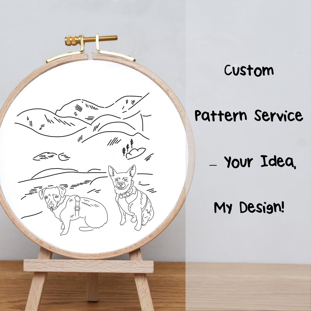 Custom Digital Embroidery Pattern – Outline Design for Beginners ...