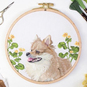 Custom Pet Embroidery Portrait: Personalized Photo Embroidery Hoop Cherished Dog and Cat Memorials, Unique Custom Gifts image 4
