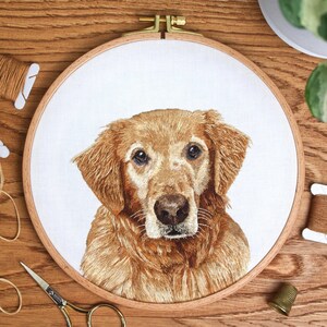 Custom Hand Embroidered Pet Portrait