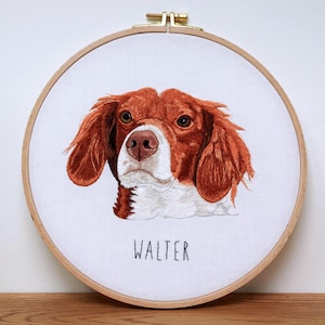 Custom Pet Portrait: Lifelike Thread Painting Embroidery, Dog & Cat Memorial Art