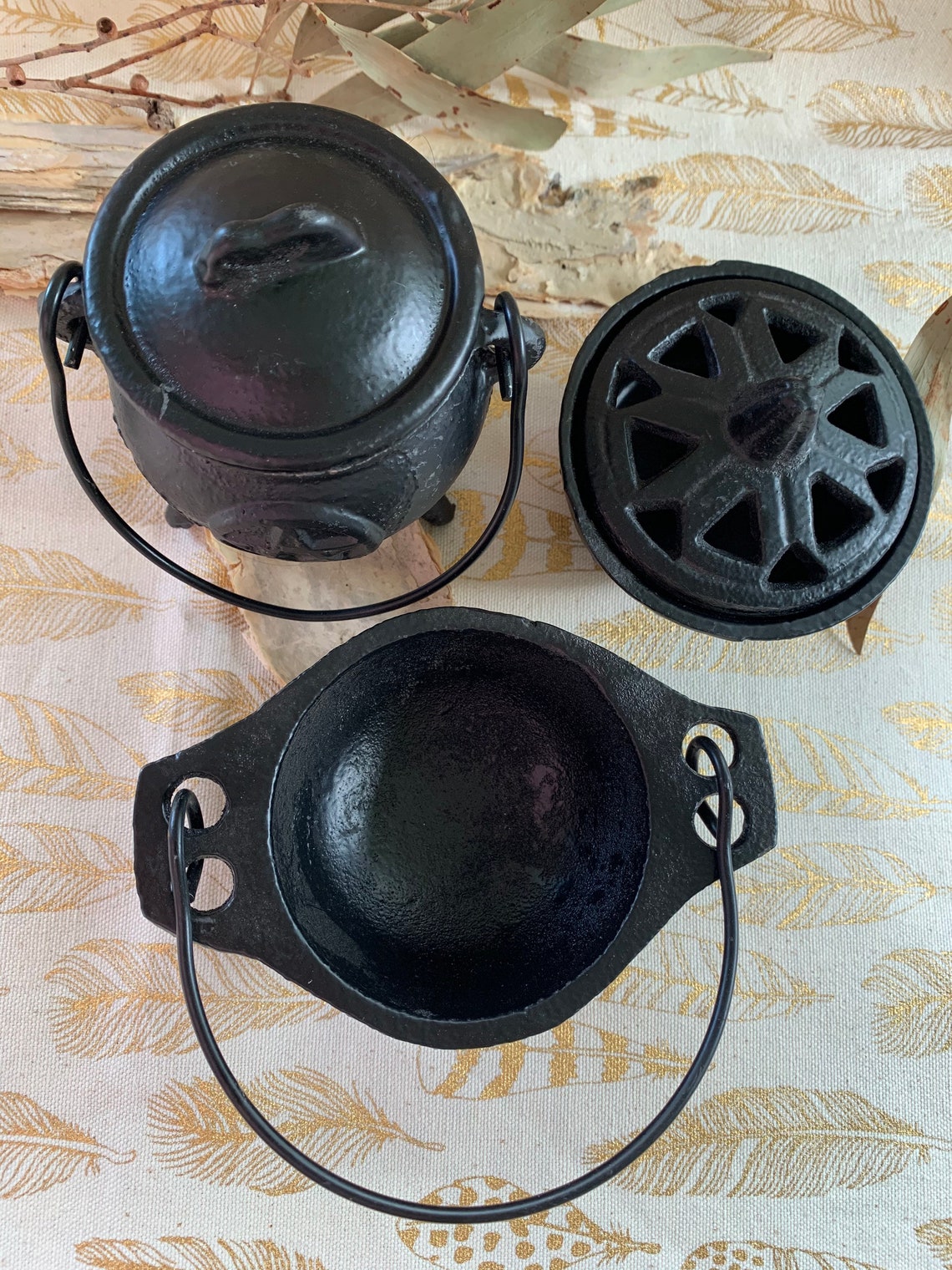 Cast Iron Cauldron Coloured Cauldrons Small Cauldrons Etsy Australia