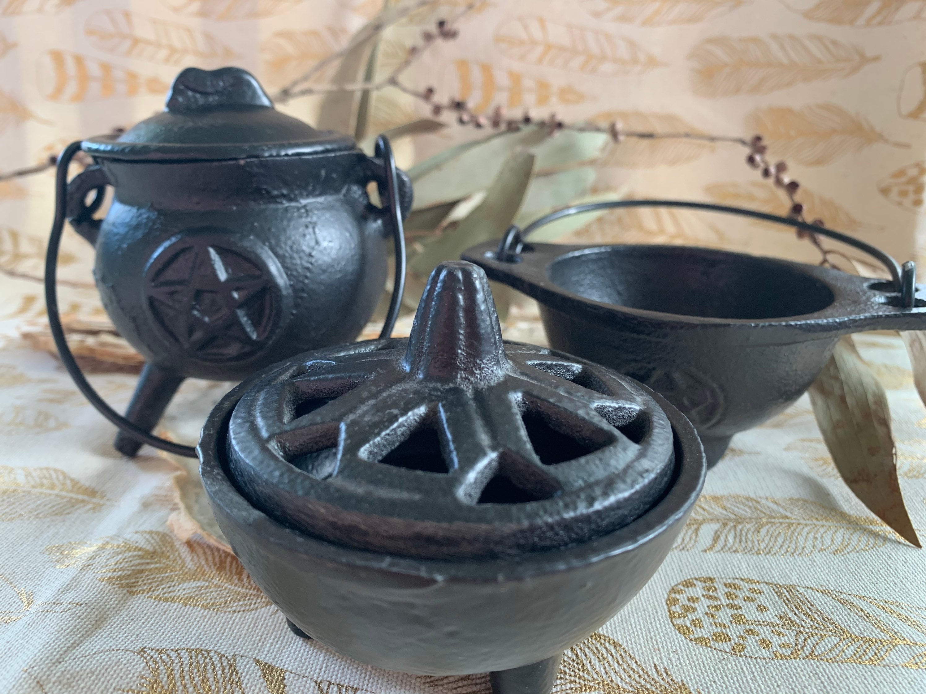 Cast Iron Cauldron Coloured Cauldrons Small Cauldrons Etsy Australia