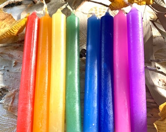 Coloured Chime candles - Wish Candles - Ritual candles- 2 hr candles - Coloured Spell Candles