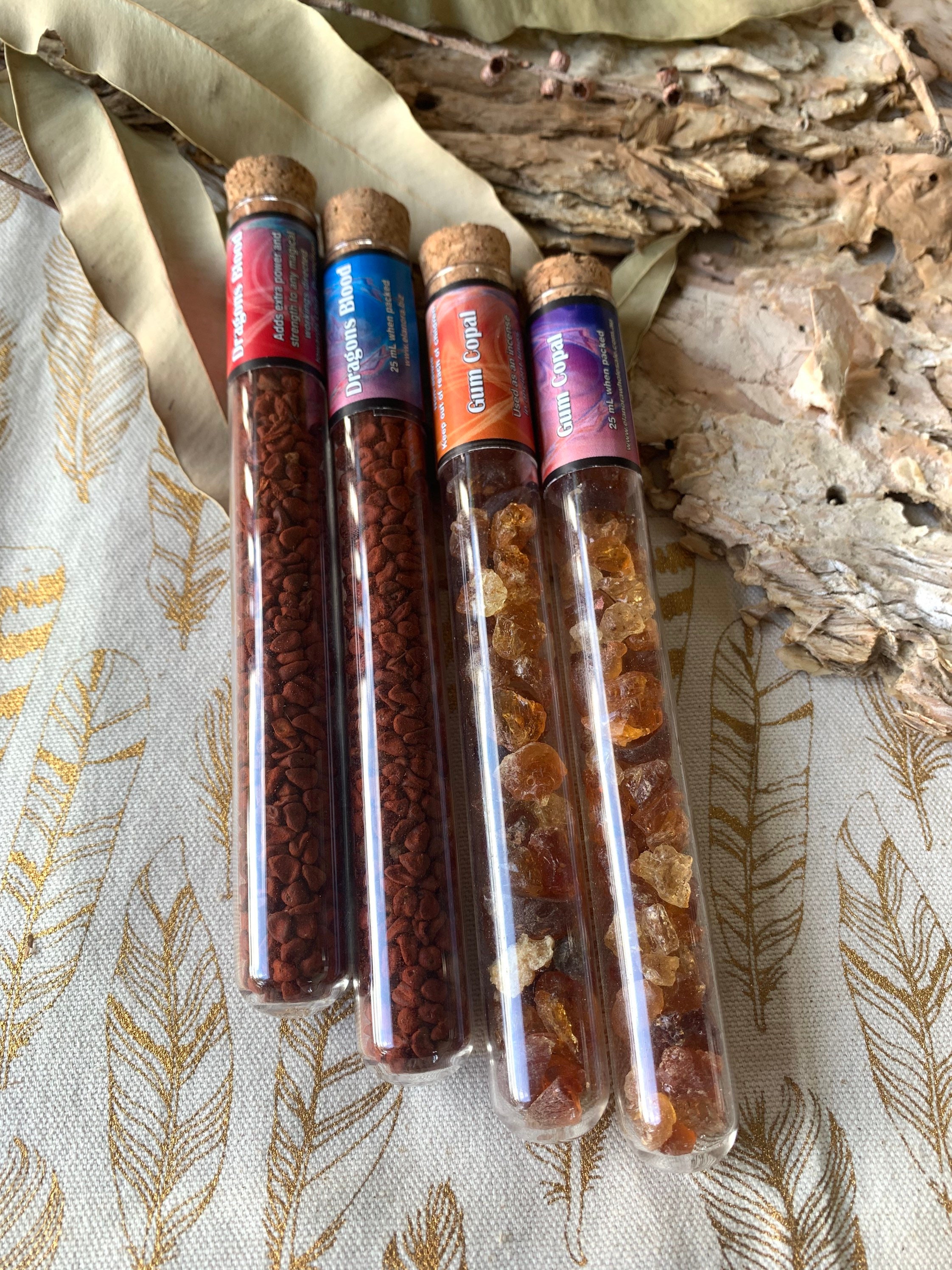 Resin Incense: Dragons Blood, Copal (25ml Test Tube) - Etsy
