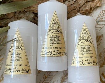 White Pillar Candle - Church Pillar Candle - Spells - Ritual Candle - 20hr Candle