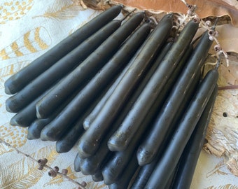 Black Chime Candles - Wish candles - Ritual Candles - 2hrs - Spell Candles - Taper Candles